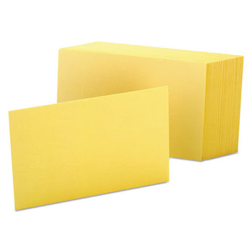 Oxford™ Unruled Index Cards, 4 X 6, Canary, 100-pack freeshipping - TVN Wholesale